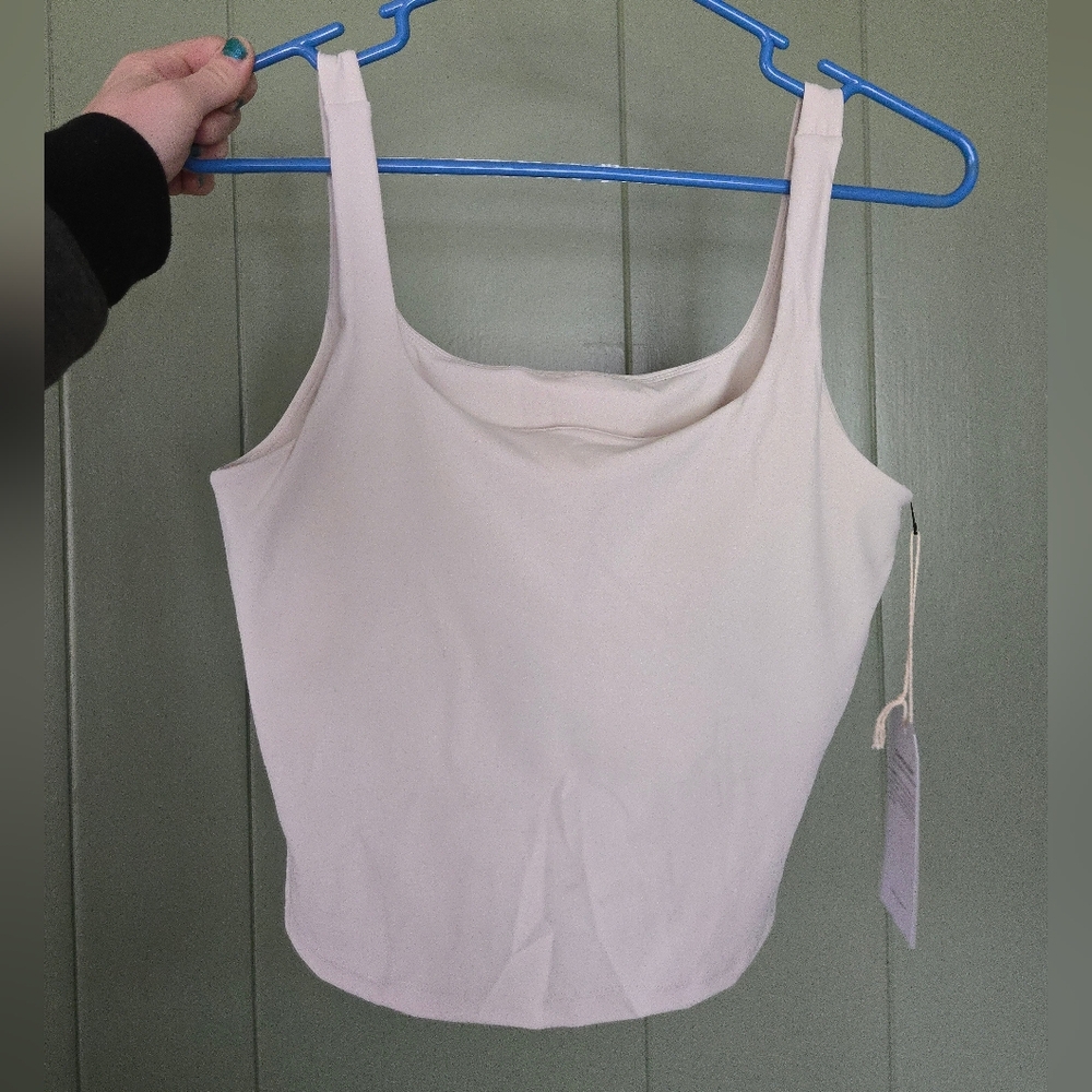 Cream Workout Crop Top